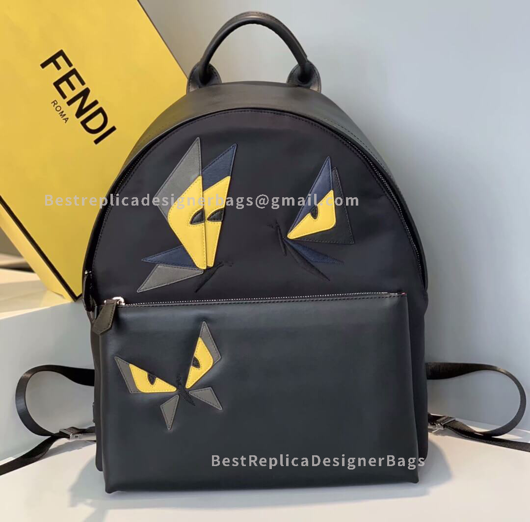 Fendi Black Nylon And Leather Backpack 2322